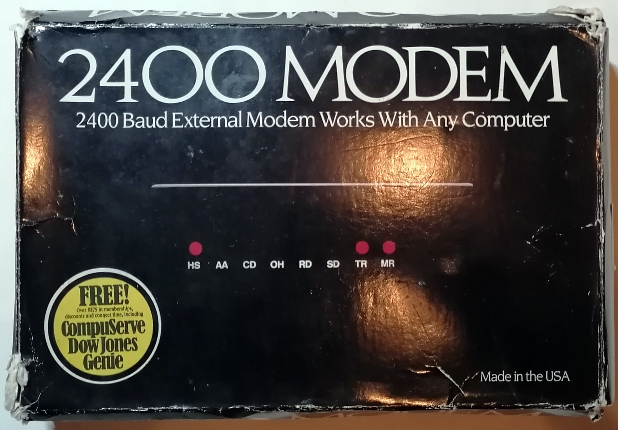 Rockwell 2400 Baud Modem C1901 (1989) + Lemmings Sticker