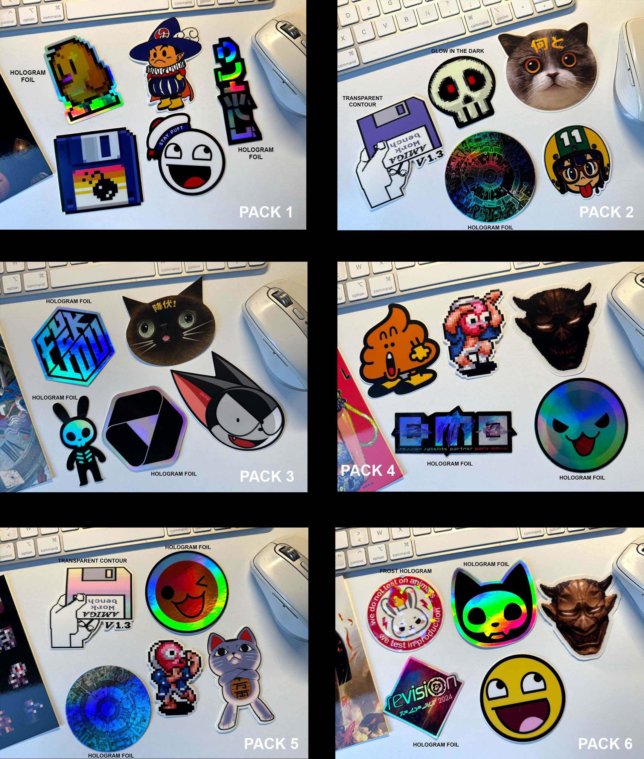 Made's Rare Stickers - 6 different packs