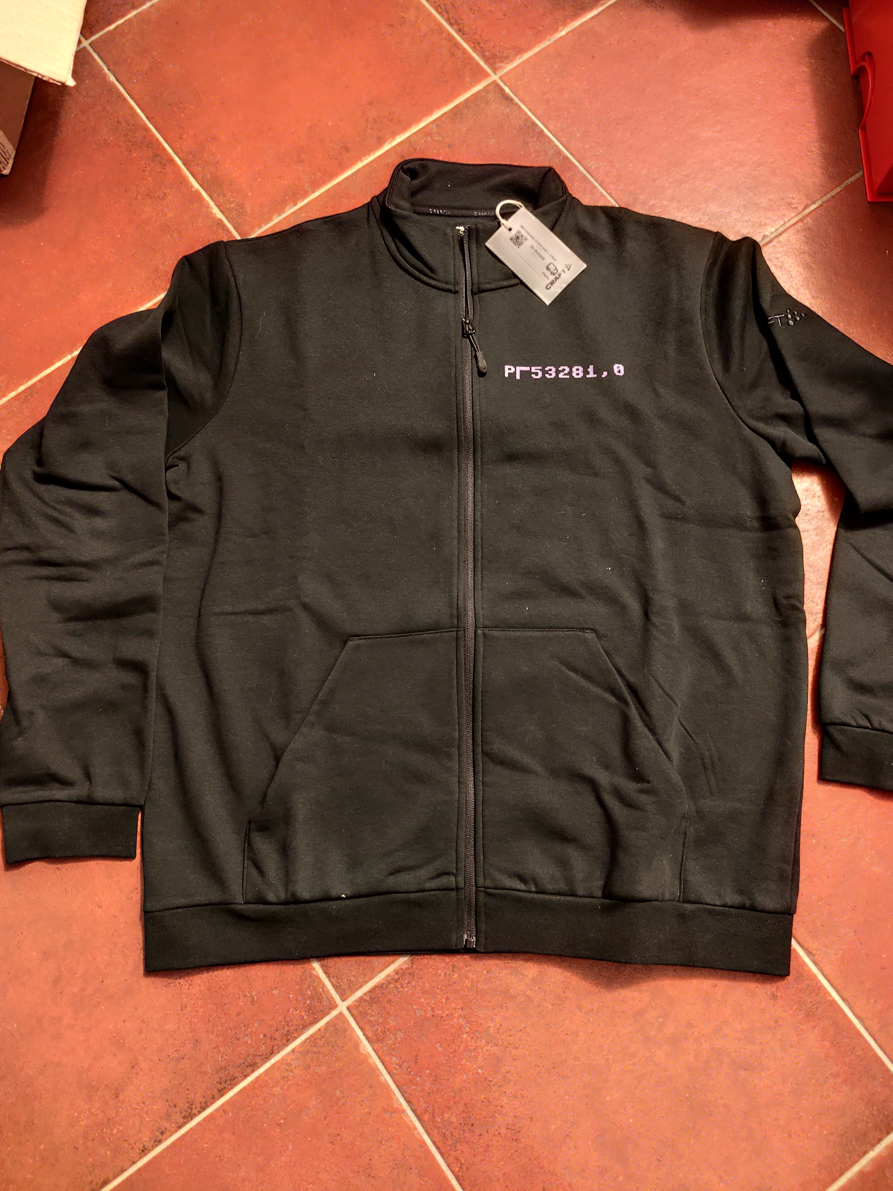 men's zip-up sweatshirt without hood XL and XXL